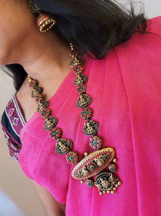 Lakshmi floral terracotta jewellery