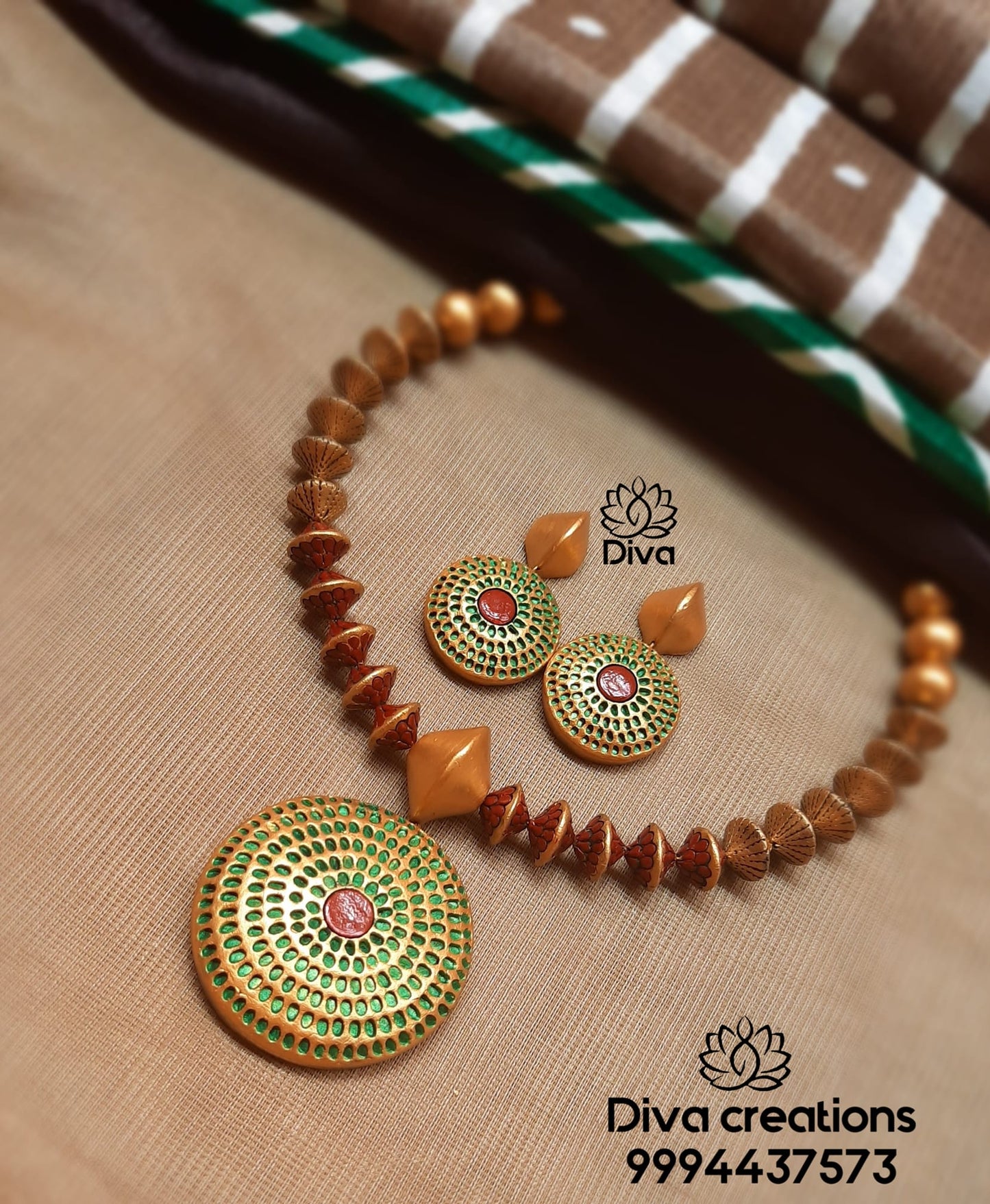 Antique styled terracotta jewellery