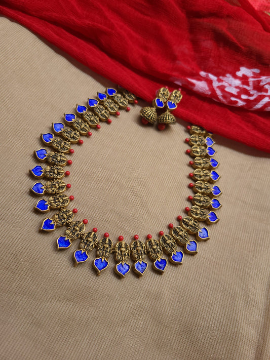 Blue nagapadam Terracotta Jewellery