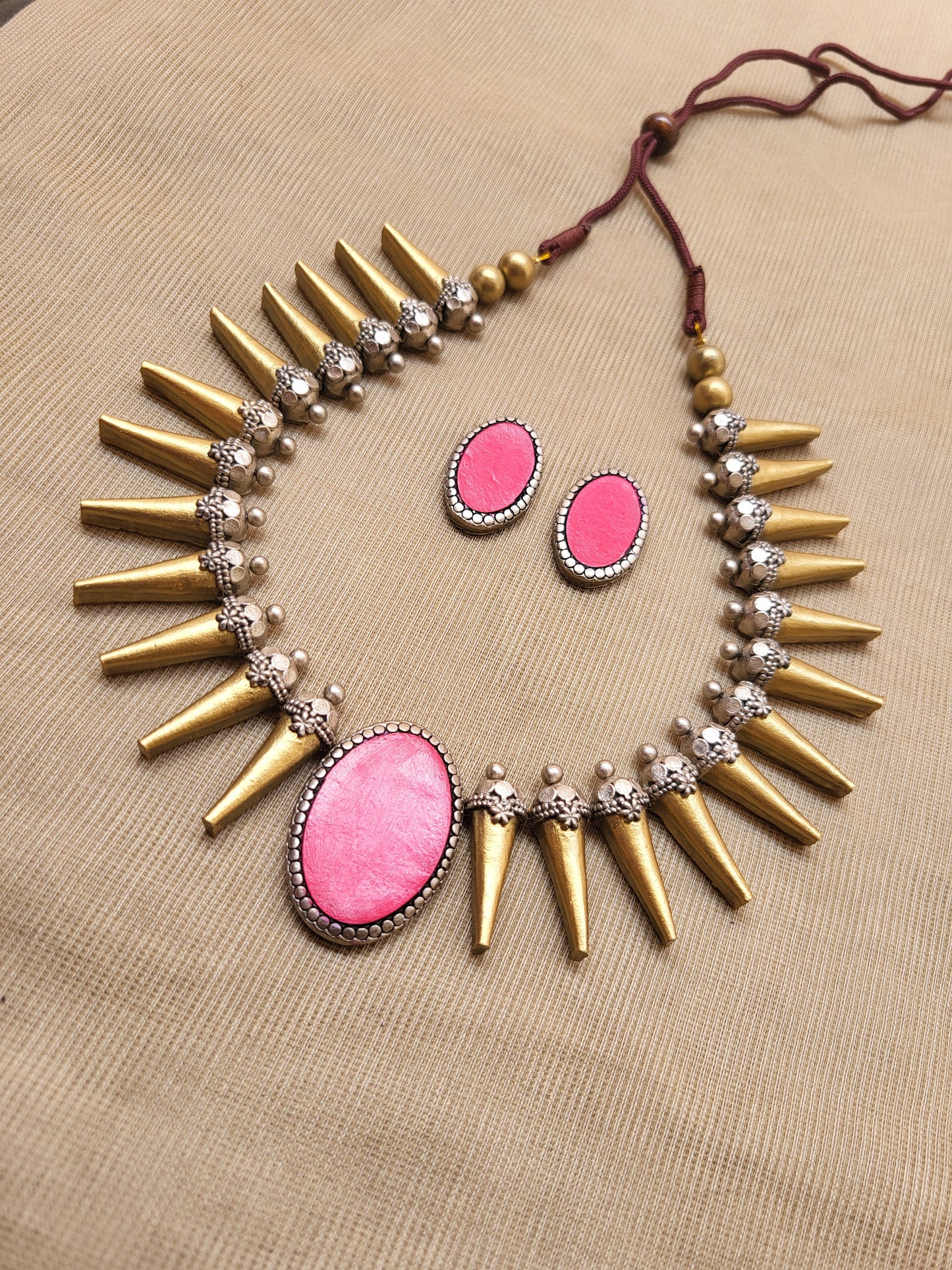 Spike Pink Terracotta Jewellery