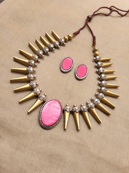 Spike Pink Terracotta Jewellery