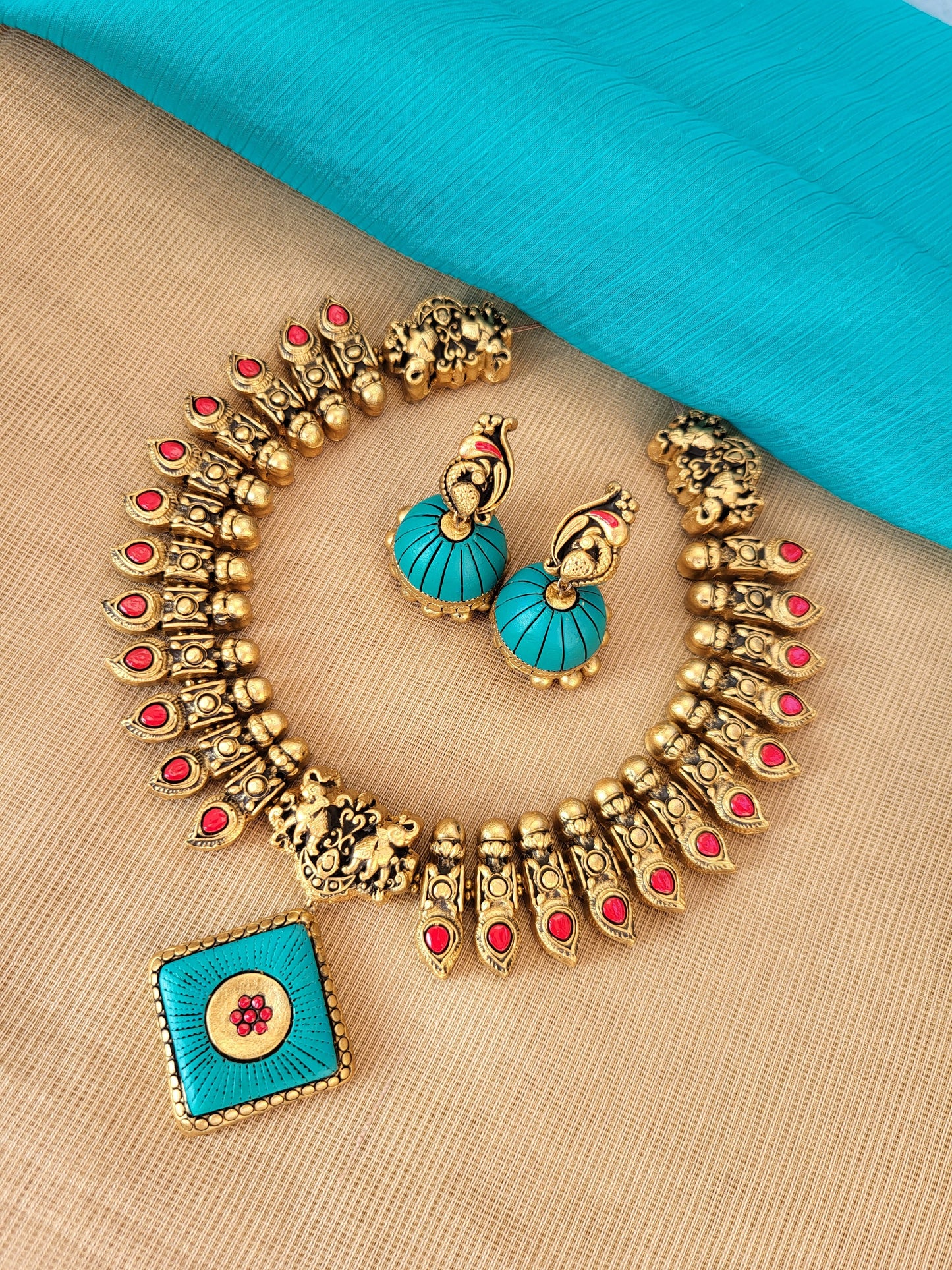 Blue Diamond Terracotta Jewellery