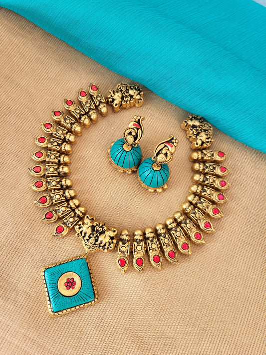 Blue Diamond Terracotta Jewellery