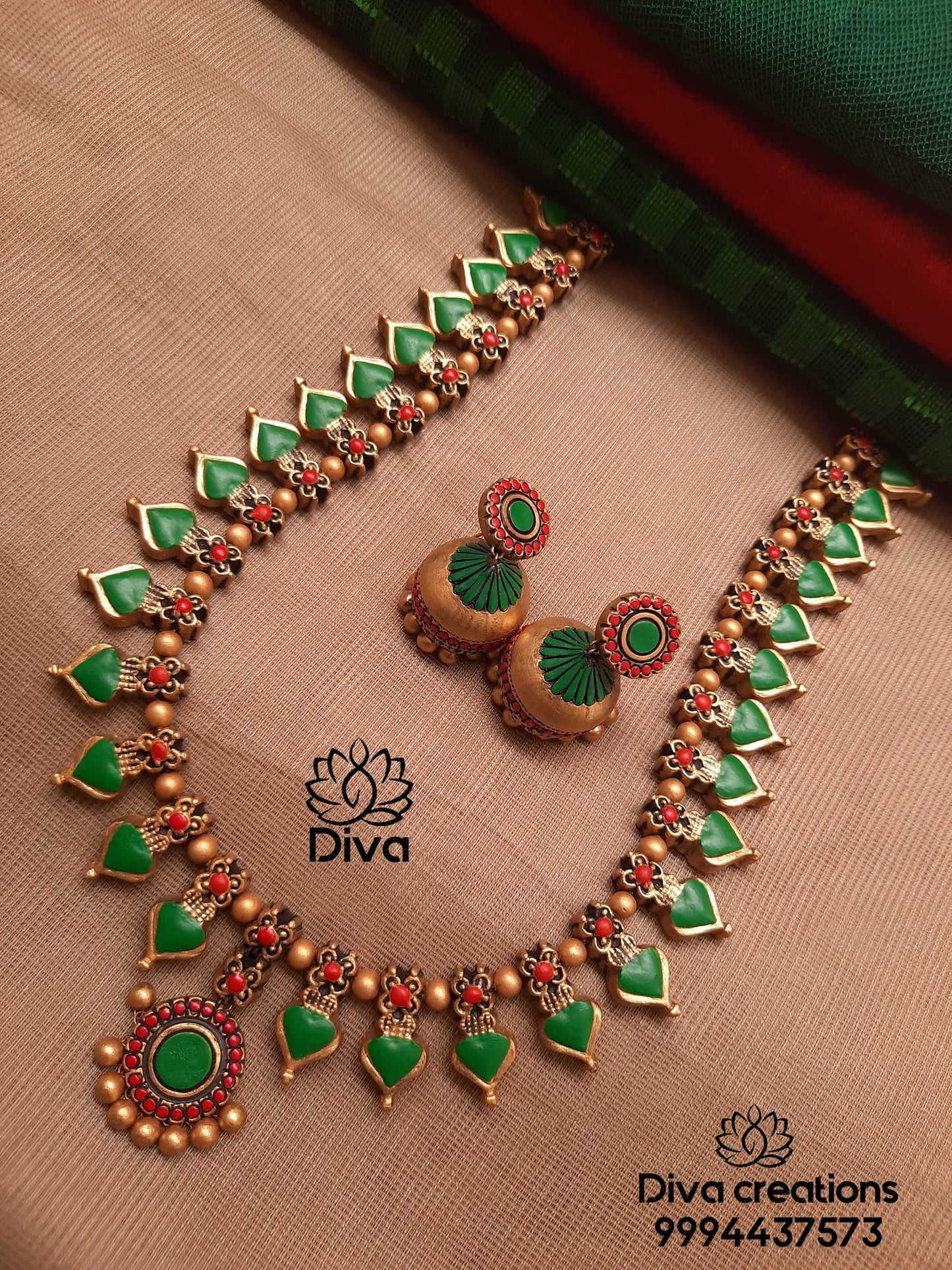 Palakka mala terracotta jewellery