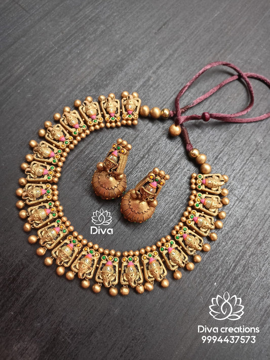 Ganesh choker terracotta jewellery