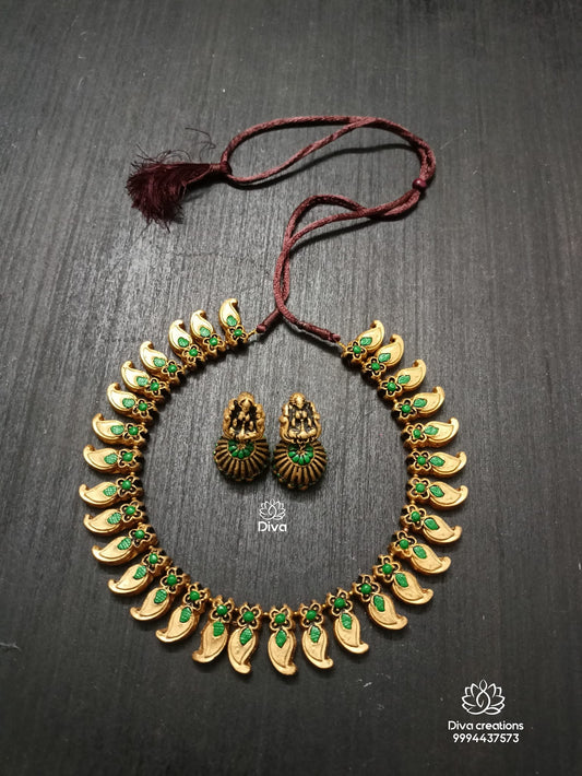 Green mango terracotta jewellery