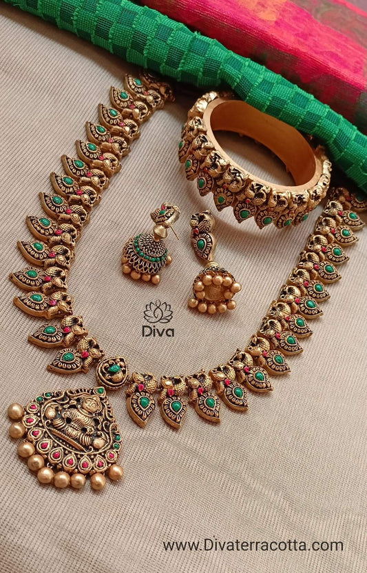 Nagas lakshmi set terracotta jewellery