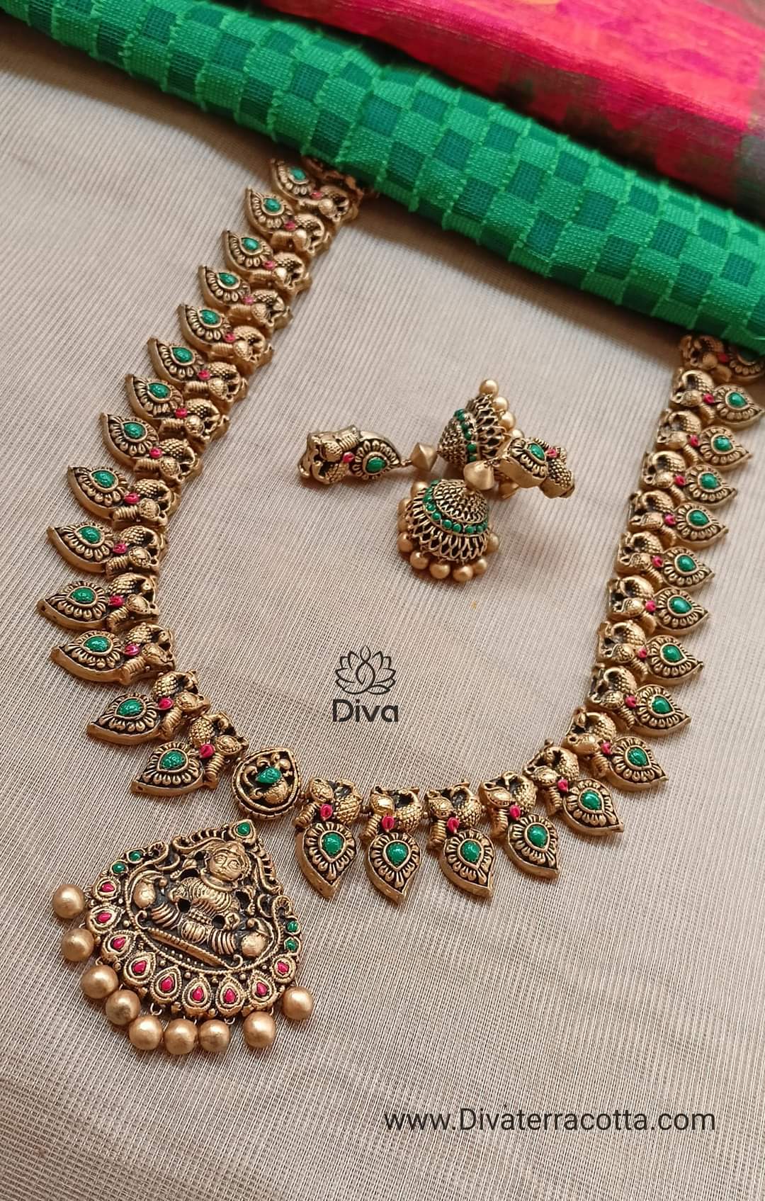 Nagas lakshmi set terracotta jewellery