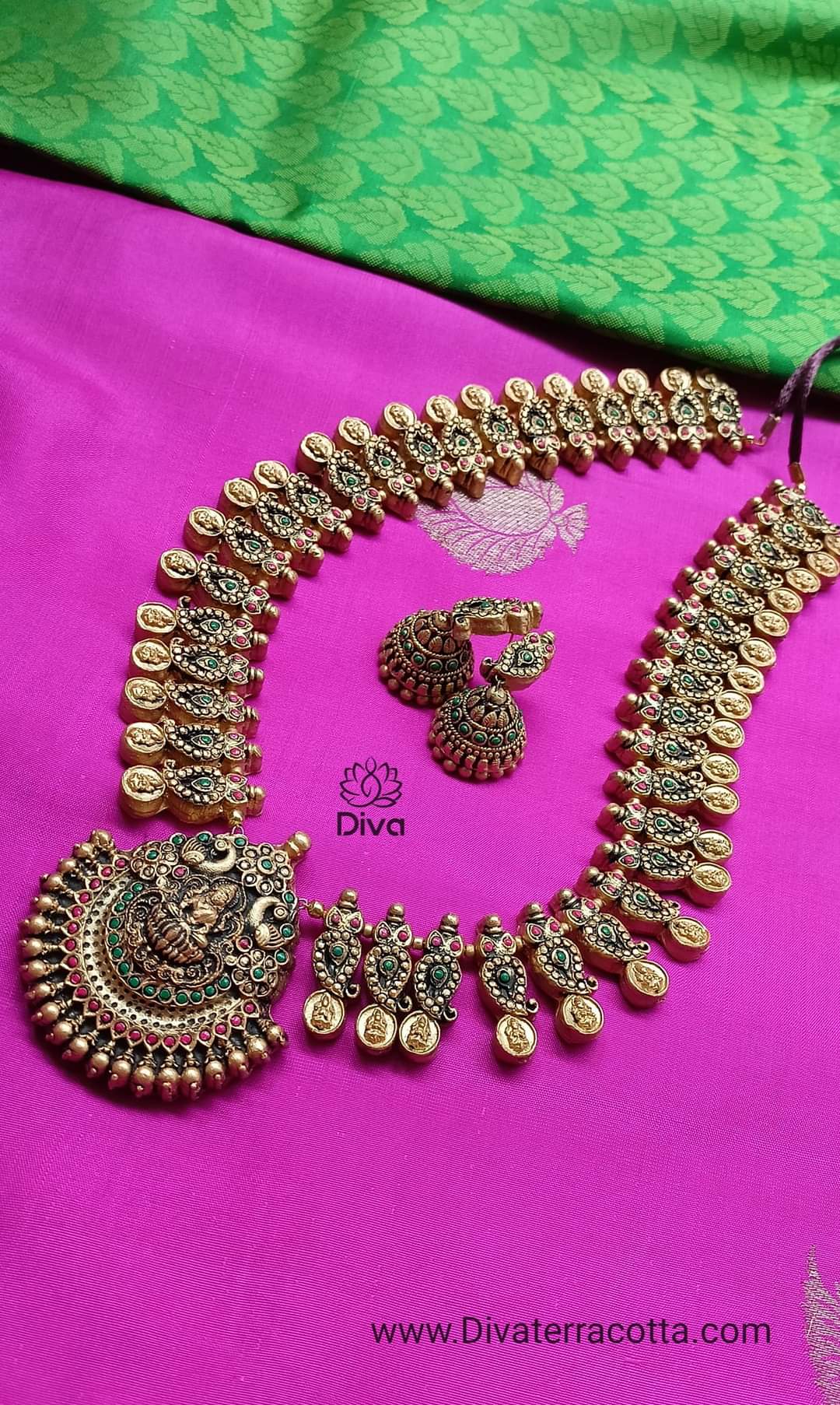 Bridal Lakshmi Haram Terracotta Jewellery DC17