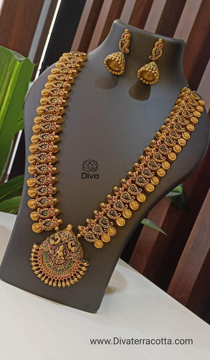 Bridal Lakshmi Haram Terracotta Jewellery DC17