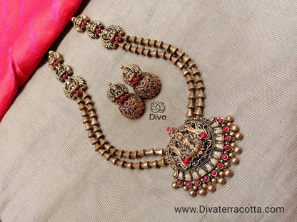 Antique Lakshmi dual cone line Terracotta Jewellery