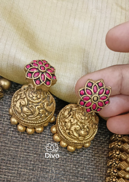 Jadau floral terracotta Jewellery