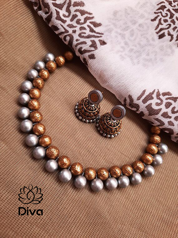 Pearl Rosary terracotta Jewellery