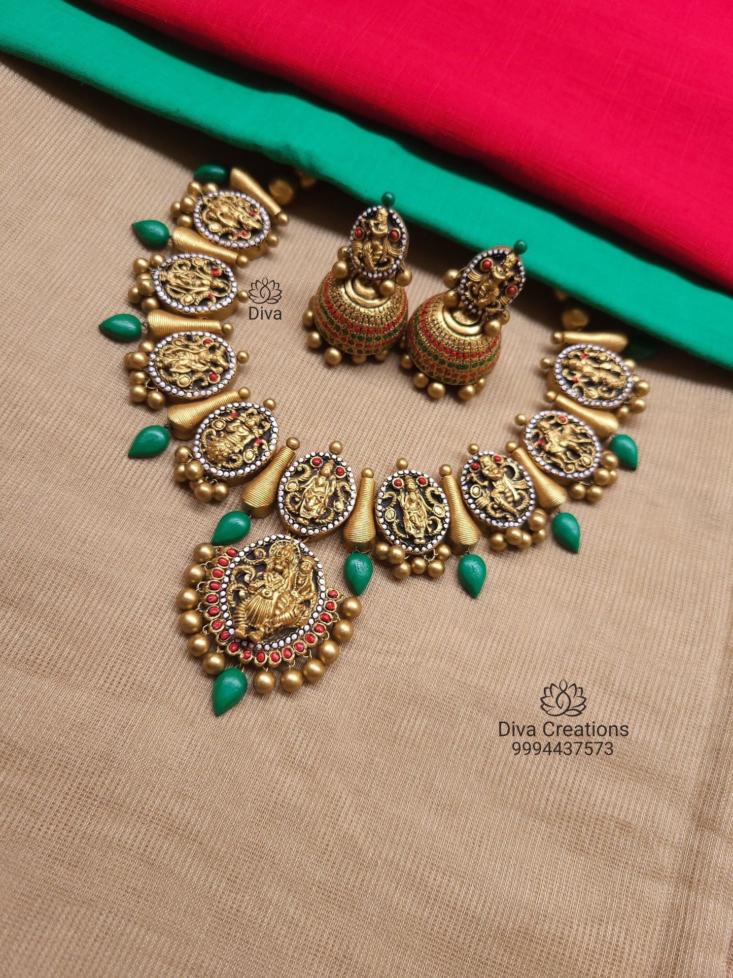 Dhashavatar terracotta jewellery