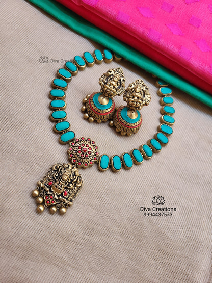 Blue plum Terracotta Jewellery