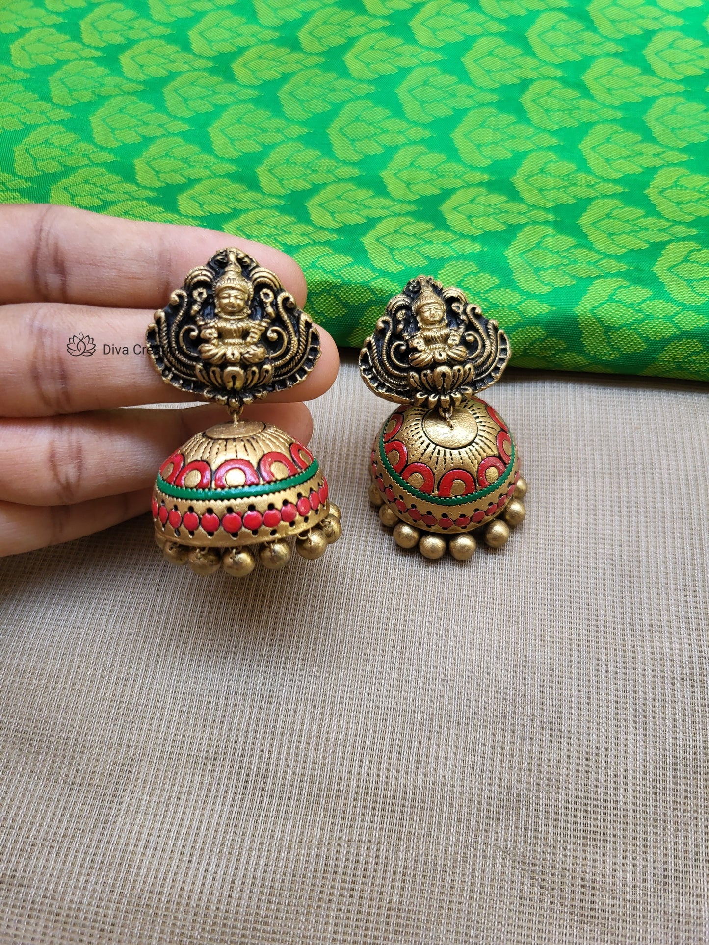 Lakshmi floral terracotta jewellery