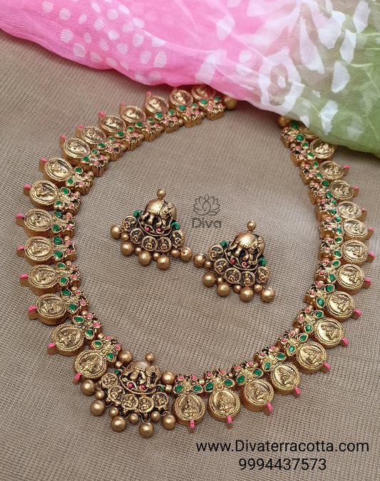 Lakshmi Coin terracotta Jewellery