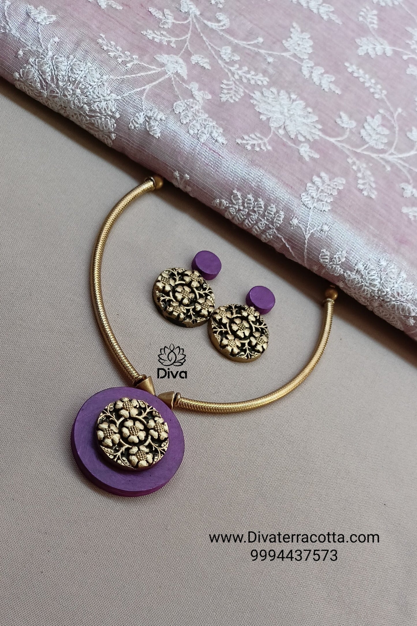 Chic Vogue Purple Terracotta Jewellery