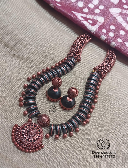 Black Copper Lined Terracotta Jewellery