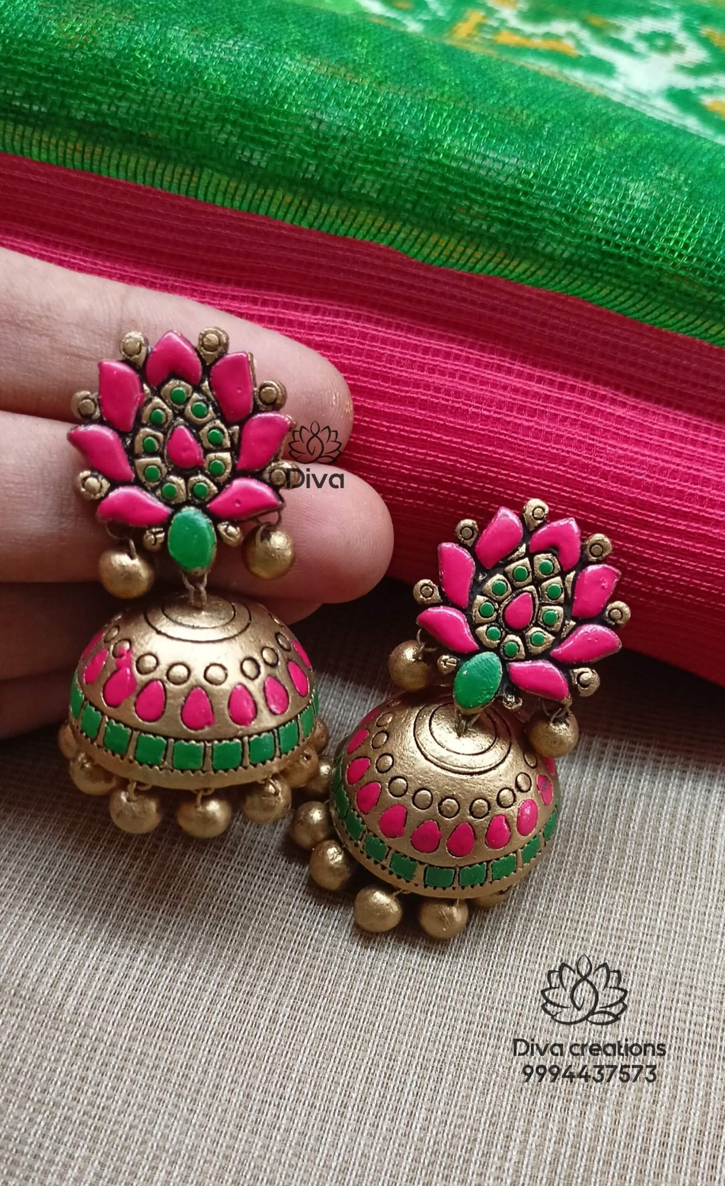 Jadau floral terracotta jewellery