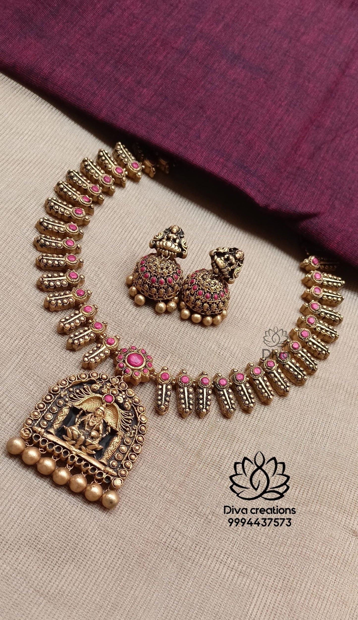 Sprinkle gold terracotta jewellery