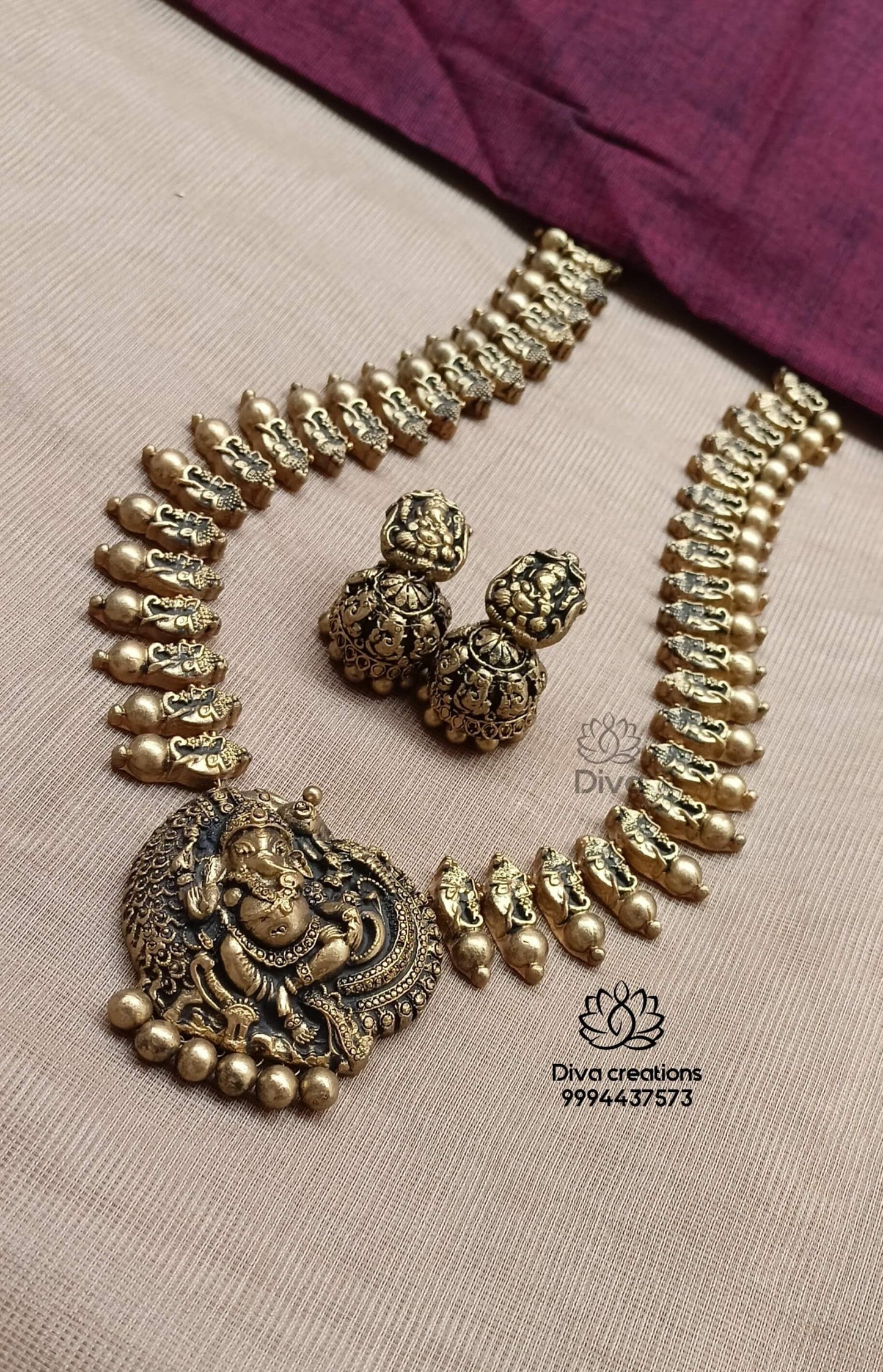 Ganesh haram terracotta jewellery