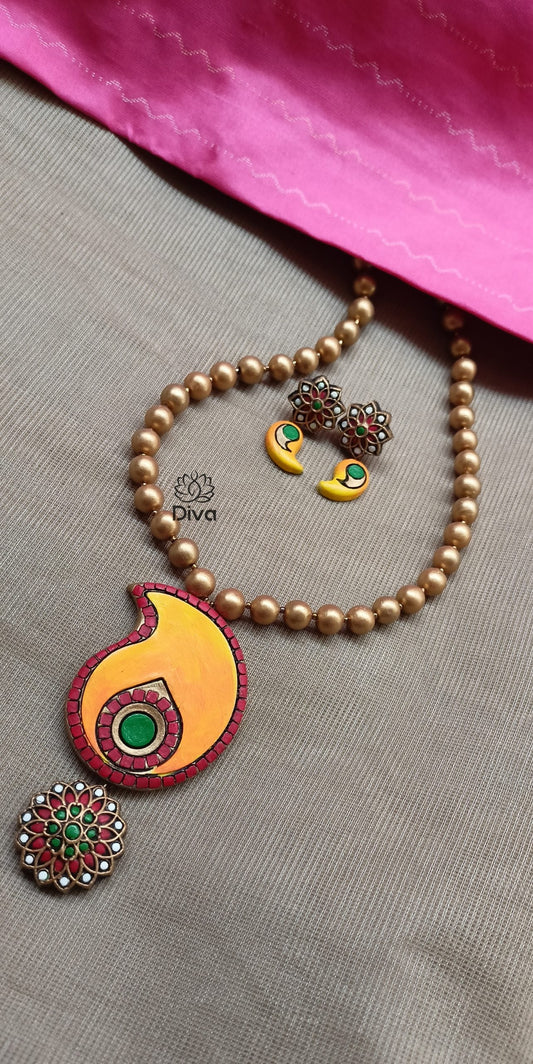 Mango tango terracotta jewellery