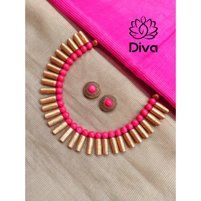 Pink Contemporary Terracotta Jewellery