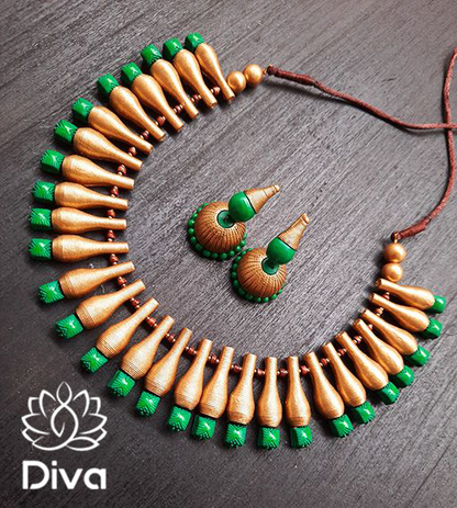 Tendrillar Drop Terracotta Jewellery