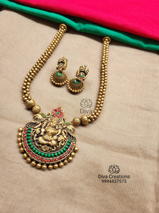 Signature gold lakshmi terracotta jewellery